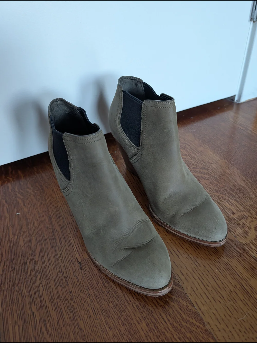 Cole Haan Women's Grey Wedge Booties Size 39 8.5